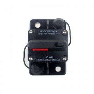 12V 24VDC 60A 80A 100A 150A 200A 250A 300A Black Color Home Solar System Waterdichte stroomonderbreker Reset Fuse Inverter